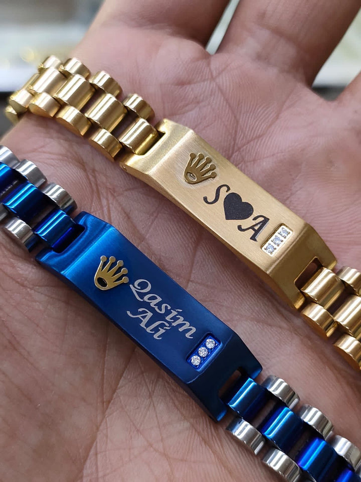 Personalized Engraved Name Bracelet - Durable Stainless Steel Custom Jewelry Gift