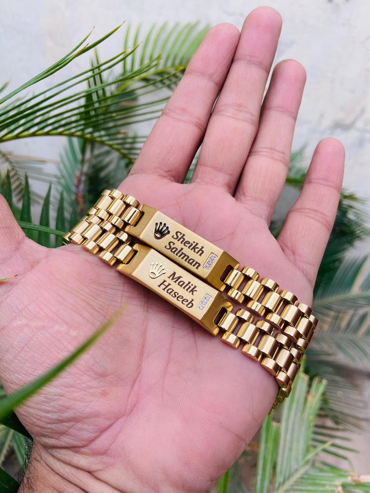 Personalized Engraved Name Bracelet - Durable Stainless Steel Custom Jewelry Gift