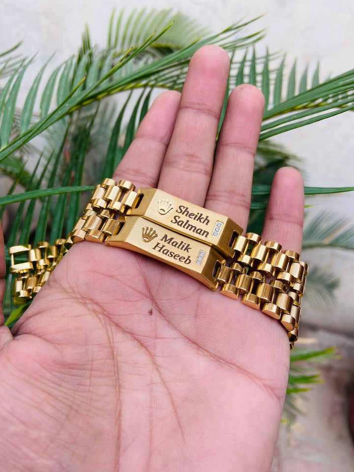 Personalized Engraved Name Bracelet - Durable Stainless Steel Custom Jewelry Gift