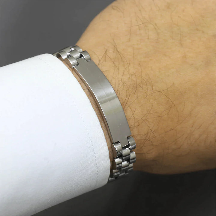 Custom Engraved Stainless Steel Name Bracelet: Personalized, Durable, Elegant, Unisex Gift