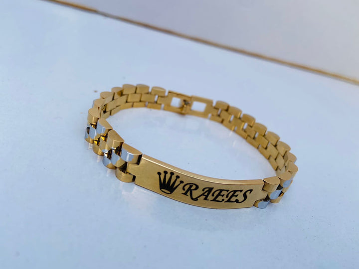 Custom Engraved Stainless Steel Name Bracelet: Personalized, Durable, Elegant, Unisex Gift