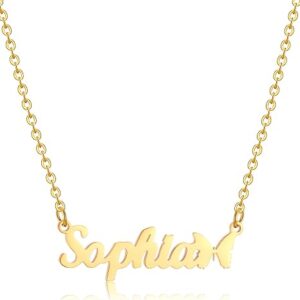 Butterfly Name Necklace
