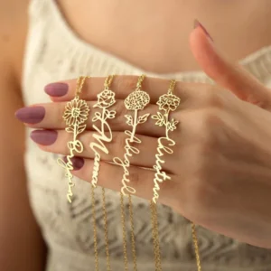 Flower Name Necklace
